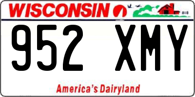 WI license plate 952XMY