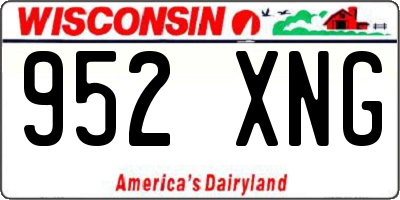 WI license plate 952XNG
