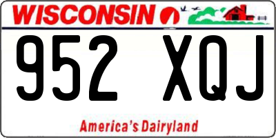 WI license plate 952XQJ