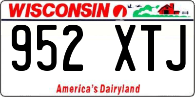 WI license plate 952XTJ
