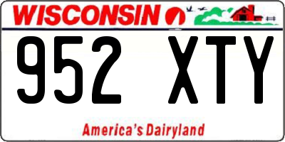 WI license plate 952XTY