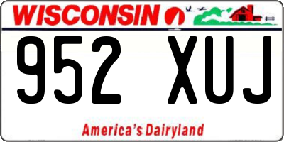WI license plate 952XUJ