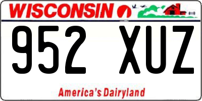WI license plate 952XUZ