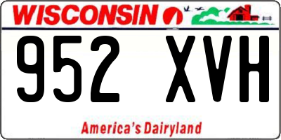 WI license plate 952XVH