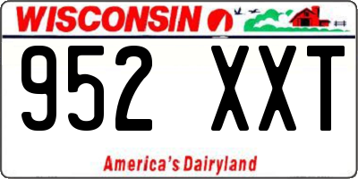 WI license plate 952XXT