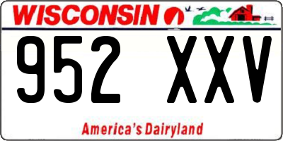WI license plate 952XXV