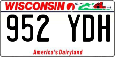 WI license plate 952YDH