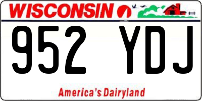 WI license plate 952YDJ
