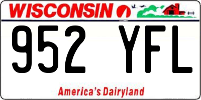 WI license plate 952YFL