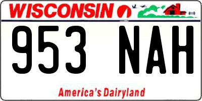 WI license plate 953NAH