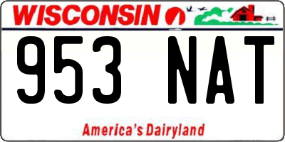 WI license plate 953NAT