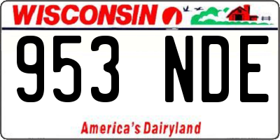 WI license plate 953NDE