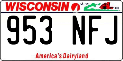 WI license plate 953NFJ