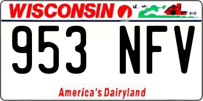 WI license plate 953NFV