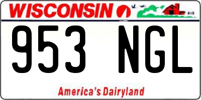 WI license plate 953NGL