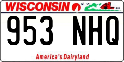 WI license plate 953NHQ