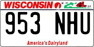 WI license plate 953NHU