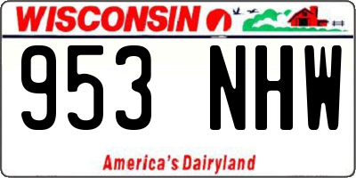 WI license plate 953NHW
