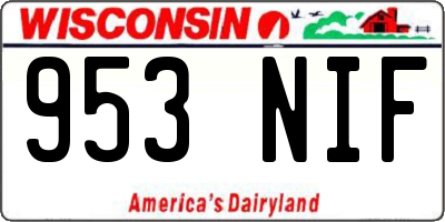 WI license plate 953NIF