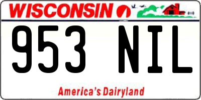 WI license plate 953NIL
