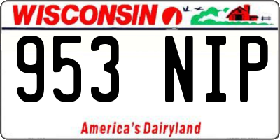 WI license plate 953NIP