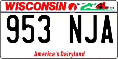 WI license plate 953NJA