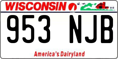WI license plate 953NJB
