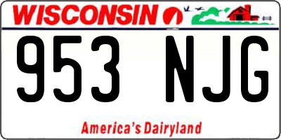 WI license plate 953NJG