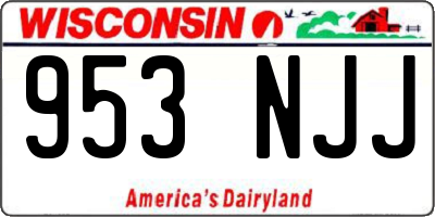 WI license plate 953NJJ