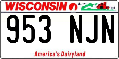 WI license plate 953NJN