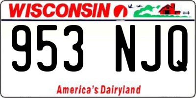 WI license plate 953NJQ