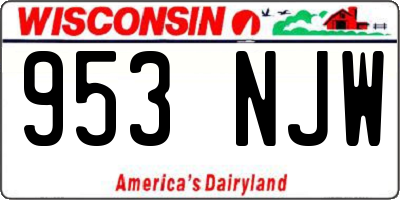 WI license plate 953NJW