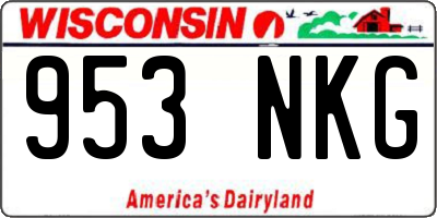 WI license plate 953NKG