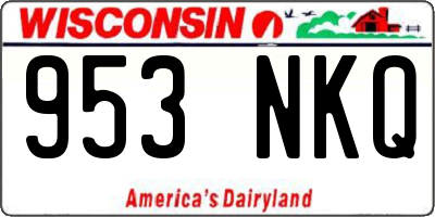WI license plate 953NKQ