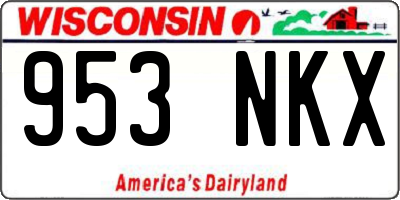 WI license plate 953NKX