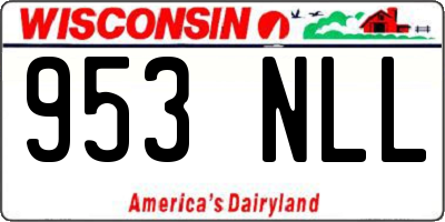 WI license plate 953NLL
