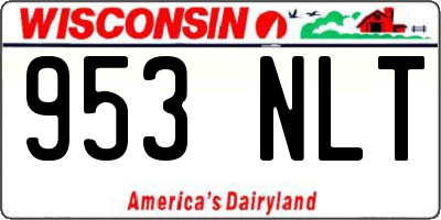 WI license plate 953NLT