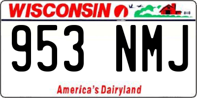 WI license plate 953NMJ