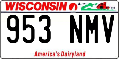 WI license plate 953NMV