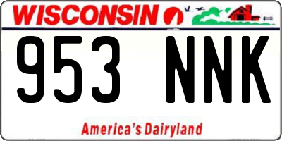 WI license plate 953NNK