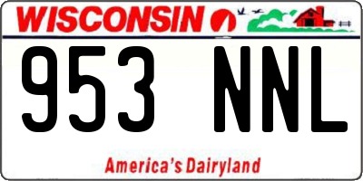 WI license plate 953NNL
