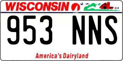 WI license plate 953NNS