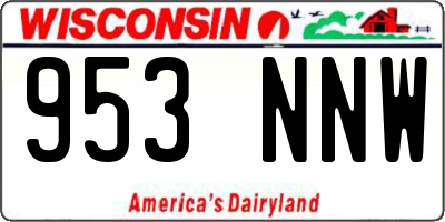 WI license plate 953NNW