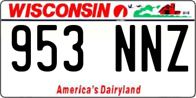 WI license plate 953NNZ
