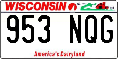 WI license plate 953NQG
