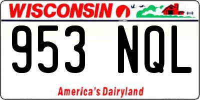 WI license plate 953NQL