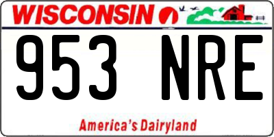 WI license plate 953NRE