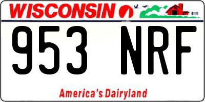 WI license plate 953NRF