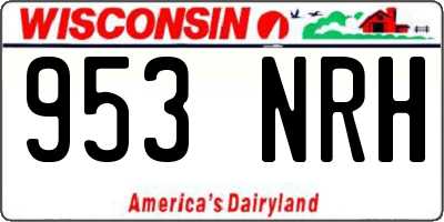 WI license plate 953NRH