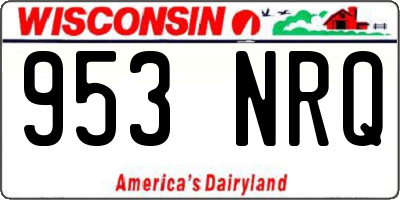 WI license plate 953NRQ